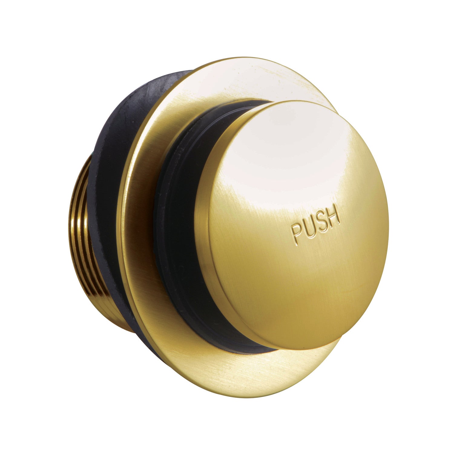 Kingston Tulare DTT207 - Made To Match Brass Toe Touch Tub Drain, Brushed Brass