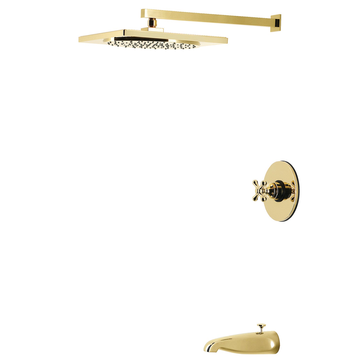 Kingston Restoration KB8332AX Robinet de baignoire et de douche à pression équilibrée à une seule poignée, laiton poli