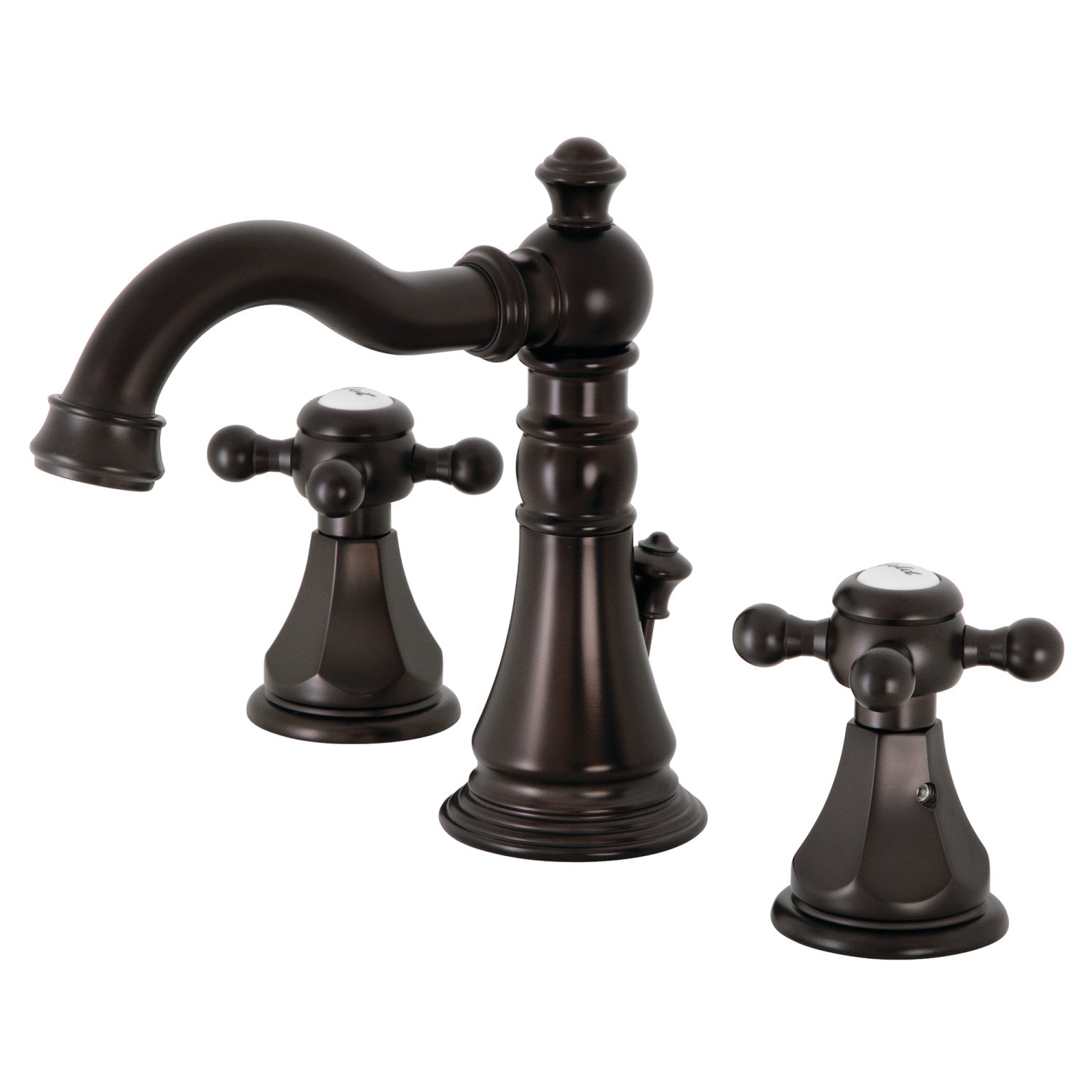 Kingston Heirloom FSC1975BX - Robinet de salle de bain à grande échelle à deux poignées métropolitain 3 trous Mount avec drain à tirette, bronze frotté à l'huile