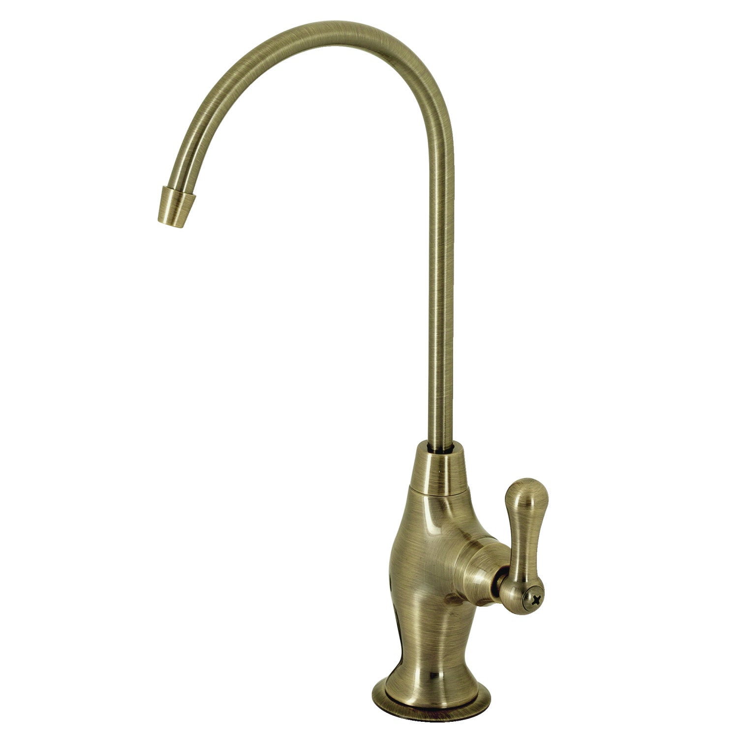 Kingston Heirloom KSAG3193AL - Restoration Single-Handle 1-Hole Deck Mount Water Filtration Faucet, Antique Brass