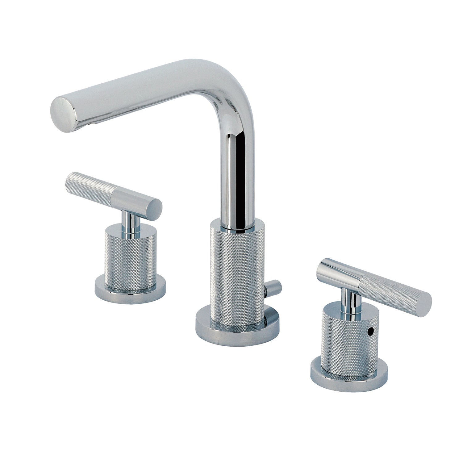 Kingston Sona FSC8951KNL - Robinet de salle de bains polyvalent à deux poignées convergentes 3 trous avec poignée moletée et à tirette en laiton, chrome poli