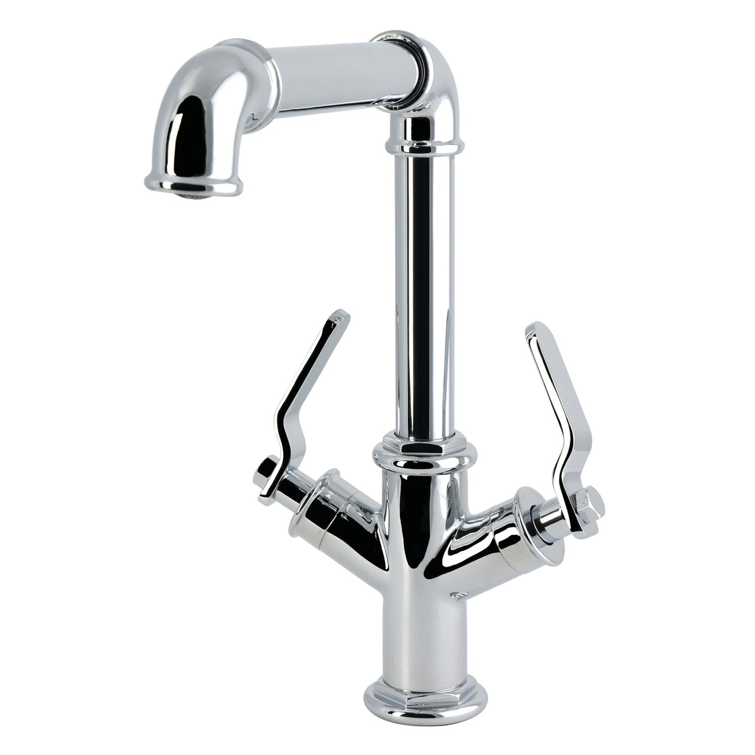 Kingston Whitaker LS6401KL Robinet de barre de plate-forme à deux poignées 1 trou, chrome poli