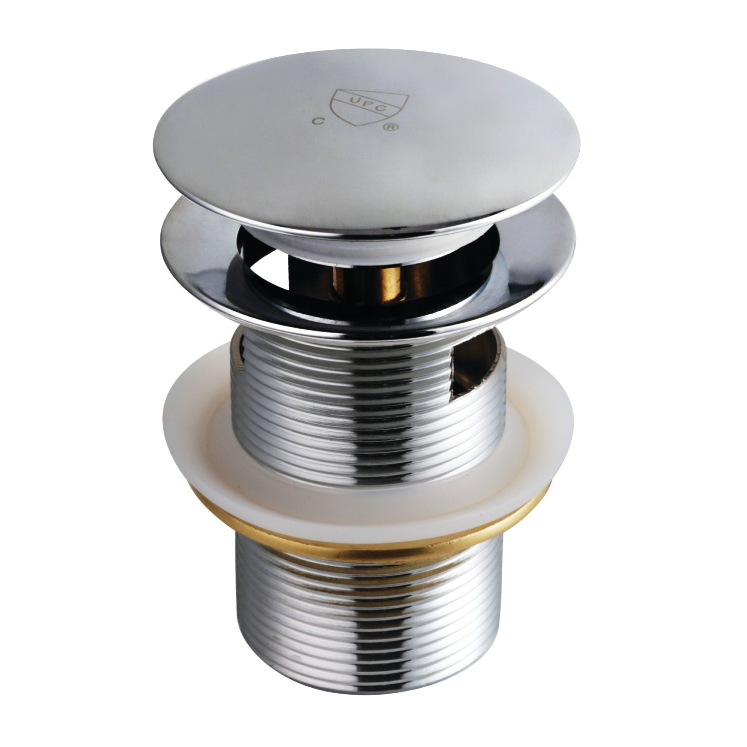 Kingston Sona VTDESHOE - Trimscape Brass Toe Touch Tub Drain Shoe with Overflow, Polished Chrome