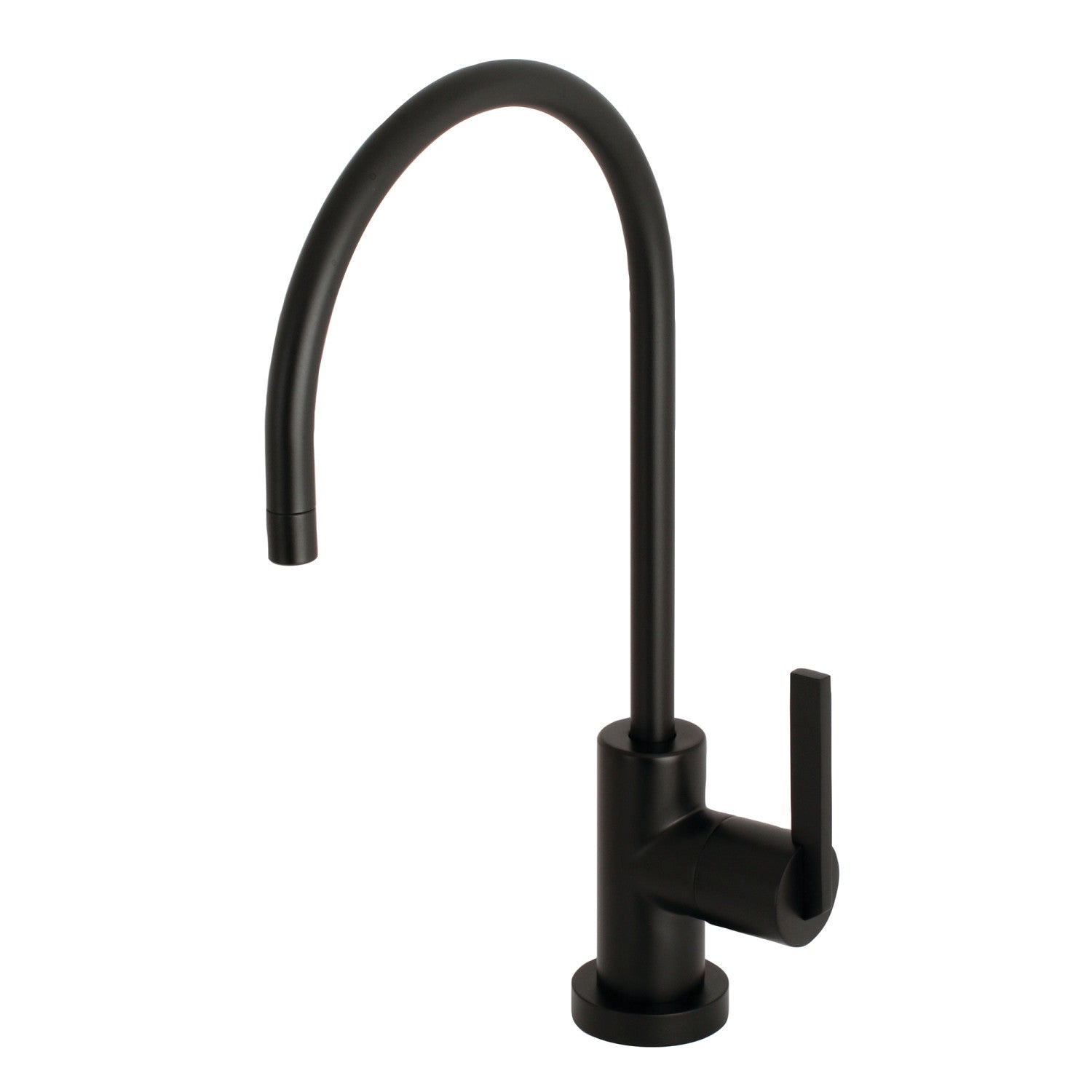 Kingston Sona KS8190CTL - Continental Single-Handle 1-Hole Deck Mount Water Filtration Faucet, Matte Black