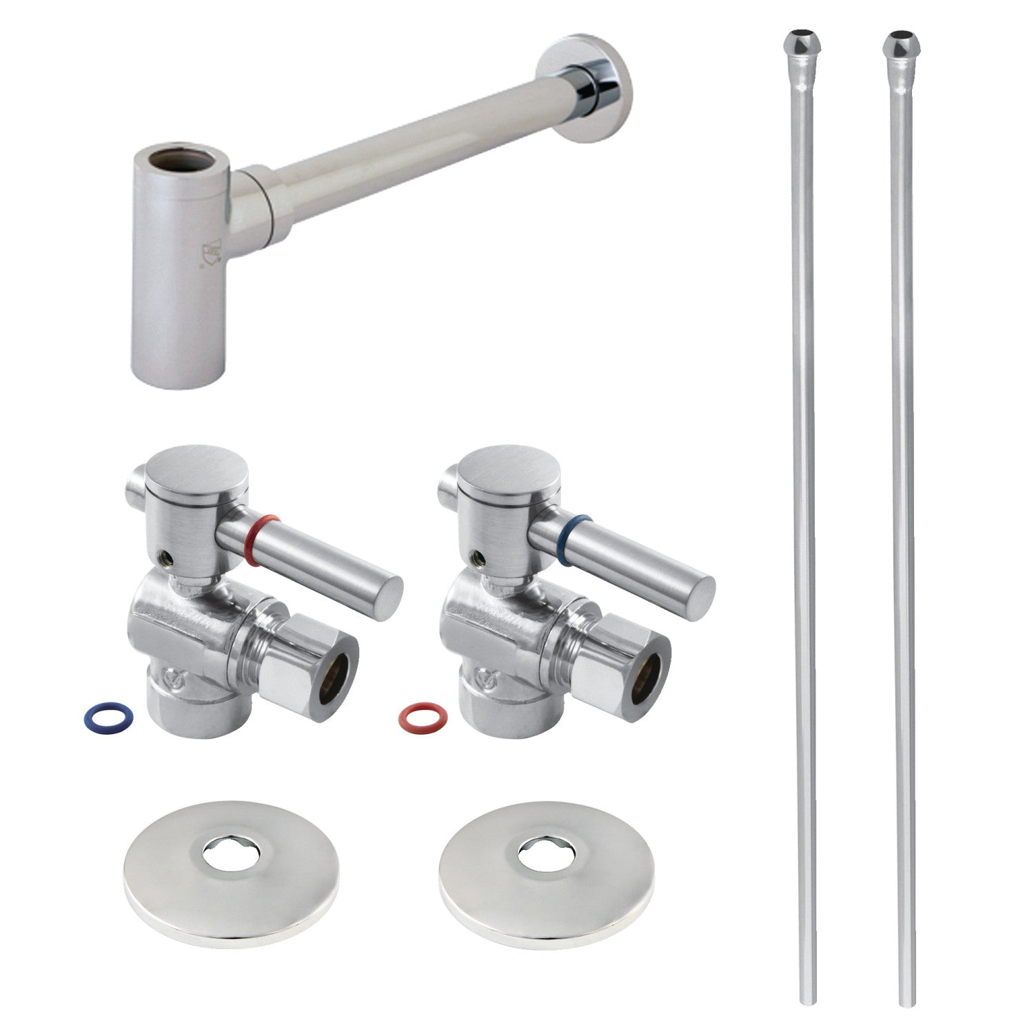 Kingston Sona CC43201DLLKB30 - Trimscape Modern Plumbing Sink Trim Kit with Bottle Trap, Polished Chrome
