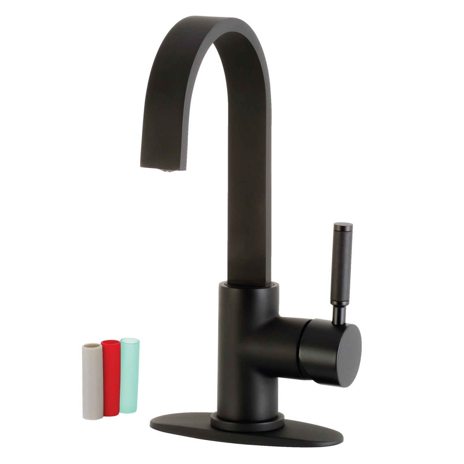 Kingston Sona LS8610DKL - Robinet de bar à une poignée Kaiser 1 trou, noir mat