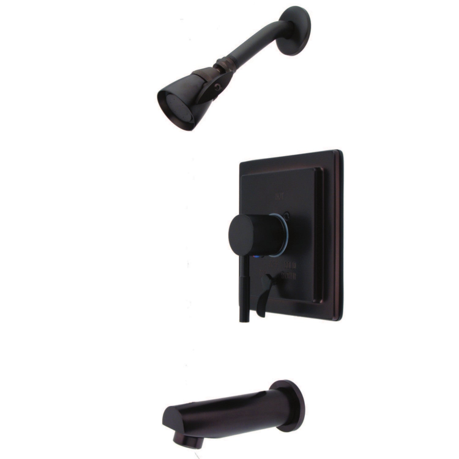 Kingston Sona KB86550DL - Robinet de baignoire et de douche à pression monomanche Concord, bronze frotté à l'huile