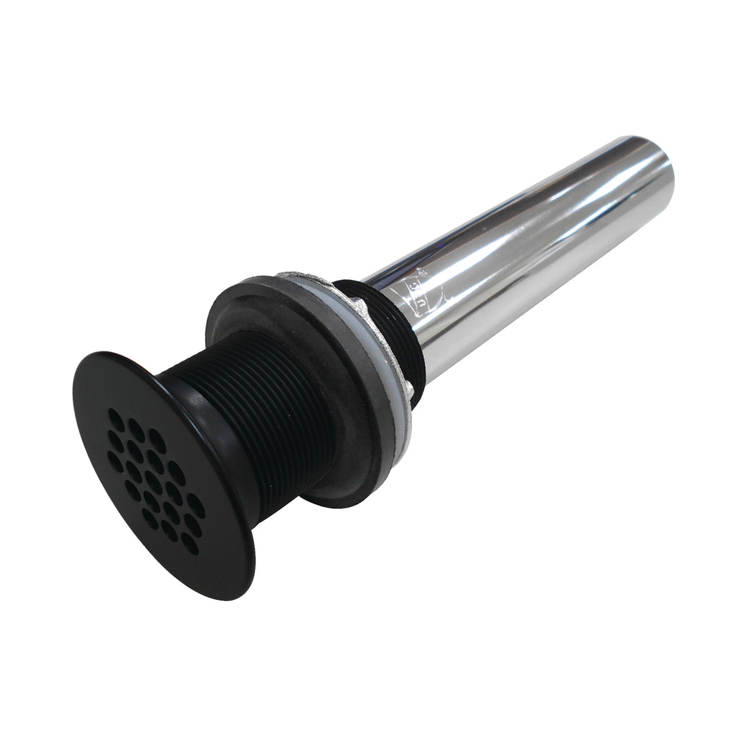 Kingston Trimscape KB4000MB Brass Grid Bathroom Sink Drain without Overflow, 17 Gauge, Matte Black