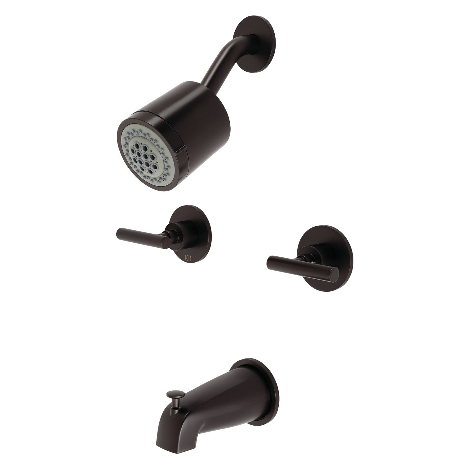 Kingston Sona KBX8145CML - Robinet de douche et baignoire à double poignée Manhattan, bronze huilé