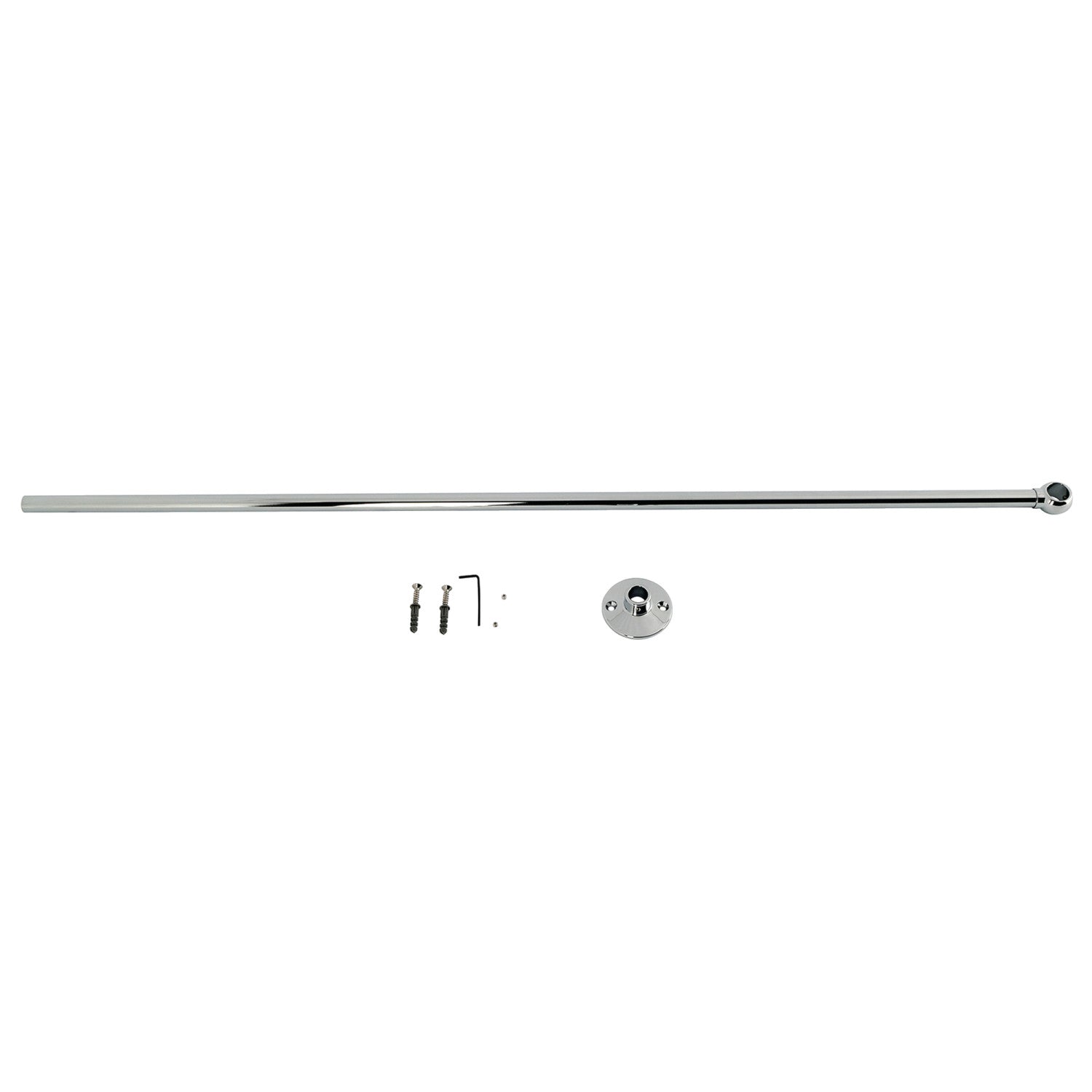 Kingston Vintage CCS341 Support de tige de rideau de douche, chrome poli
