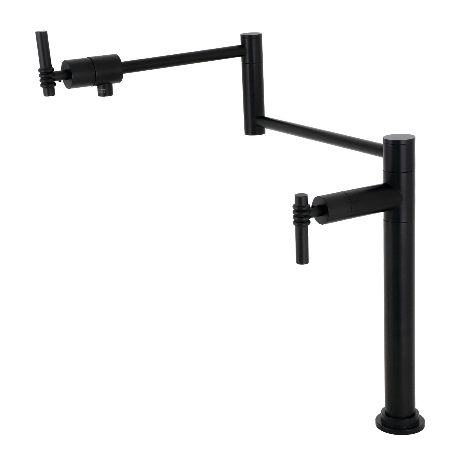 Kingston Sona KS4700ML - Robinet de remplissage de pot de plate-forme à deux poignées 1 trou, noir mat