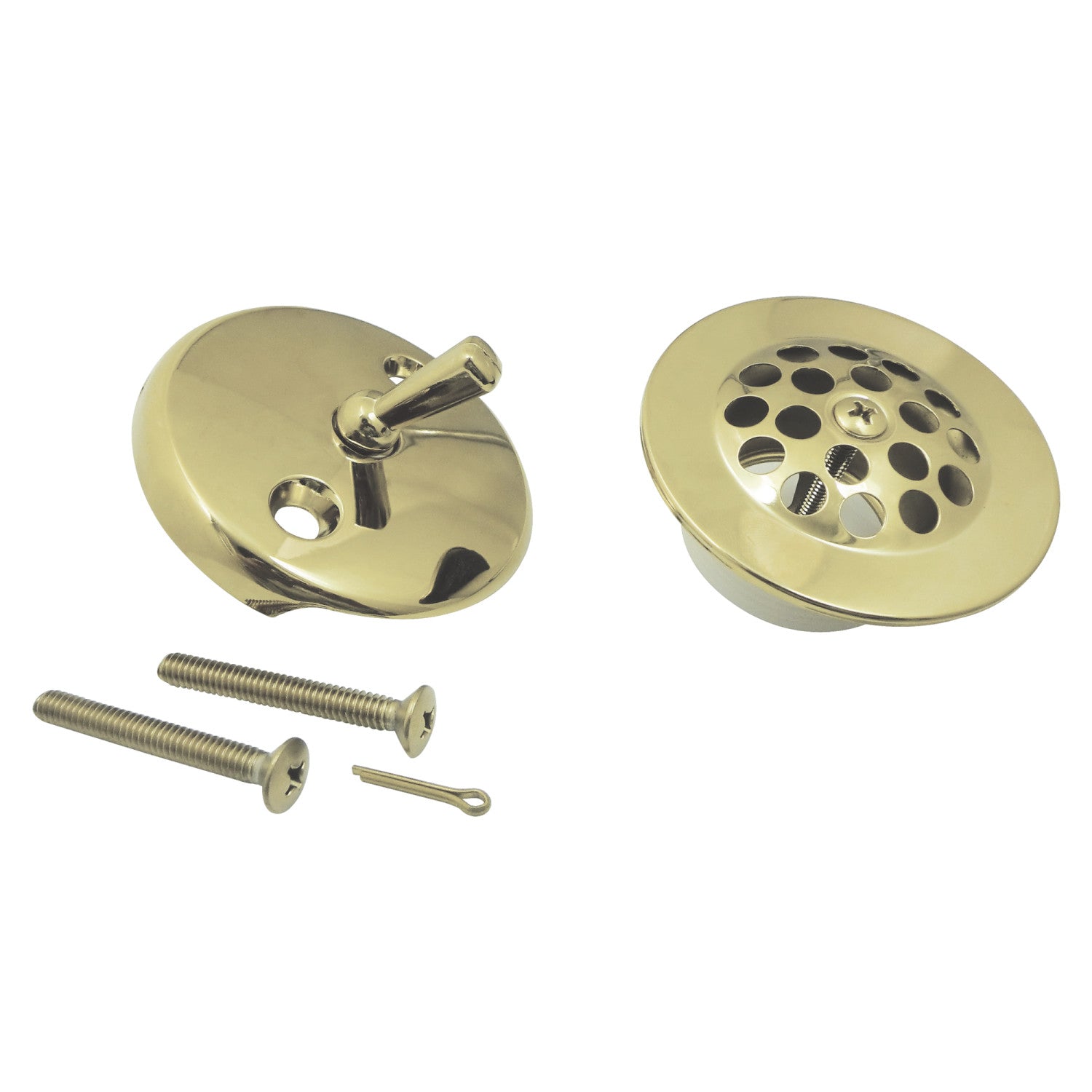 Kingston Tulare DTL5305A2 - Trimscape Zinc Alloy Trip Lever Tub Drain Conversion Kit, Polished Brass