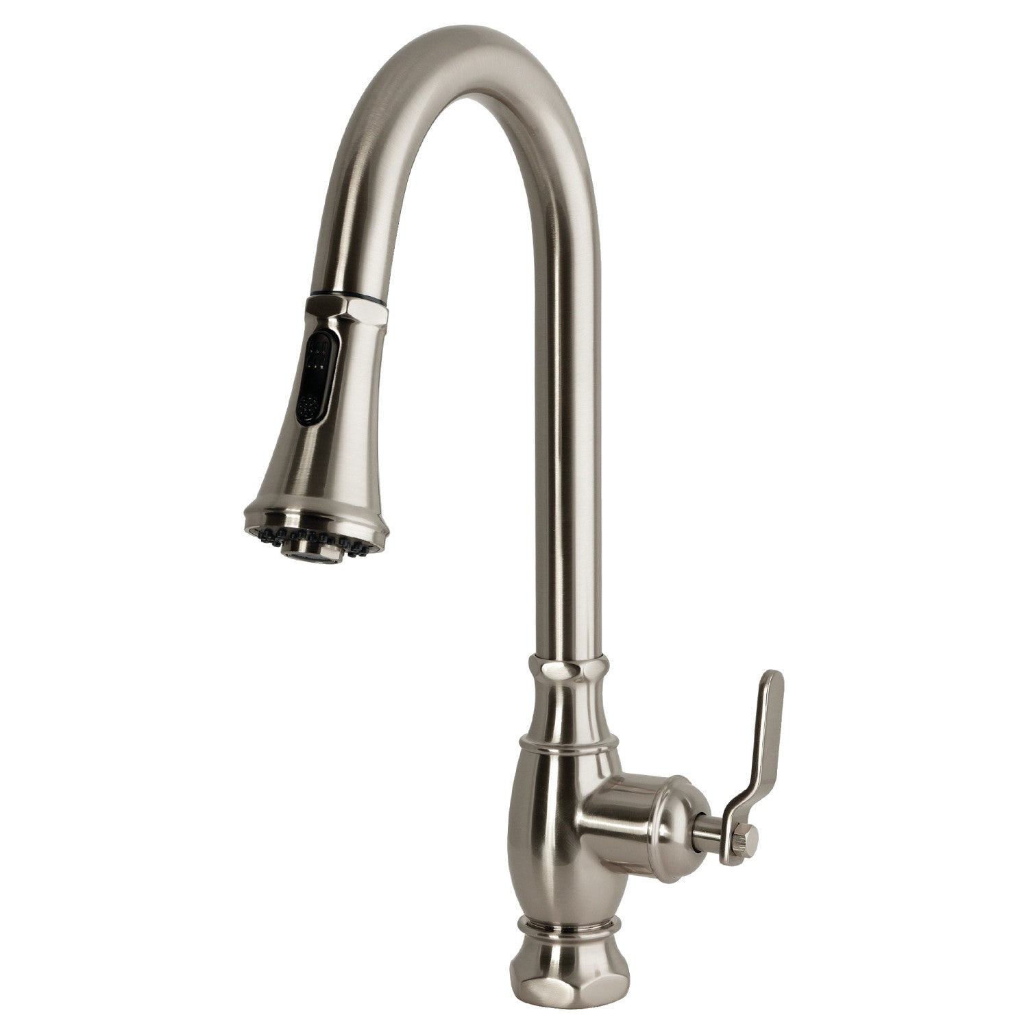 Kingston Whitaker LS8698KL Robinet de cuisine à une poignée, nickel brossé