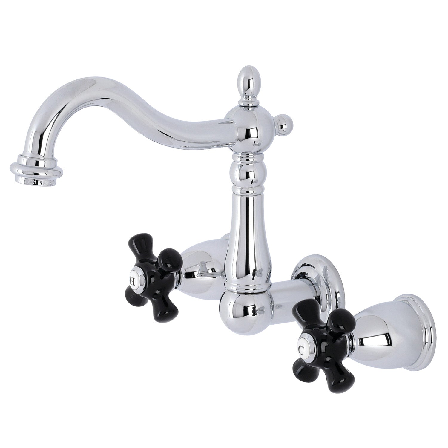 Kingston Heirloom KS1251PKX - Robinet de salle de bains à double poignée 3 trous, chrome poli