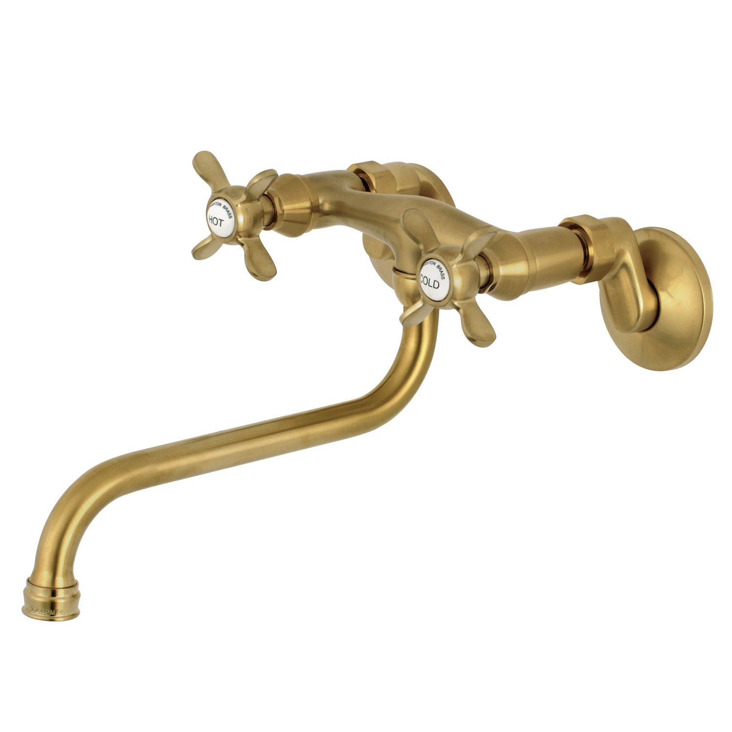 Kingston Heirloom KS115SB - Essex Double-Handle 2 trous Robinet de salle de bains mural, laiton brossé