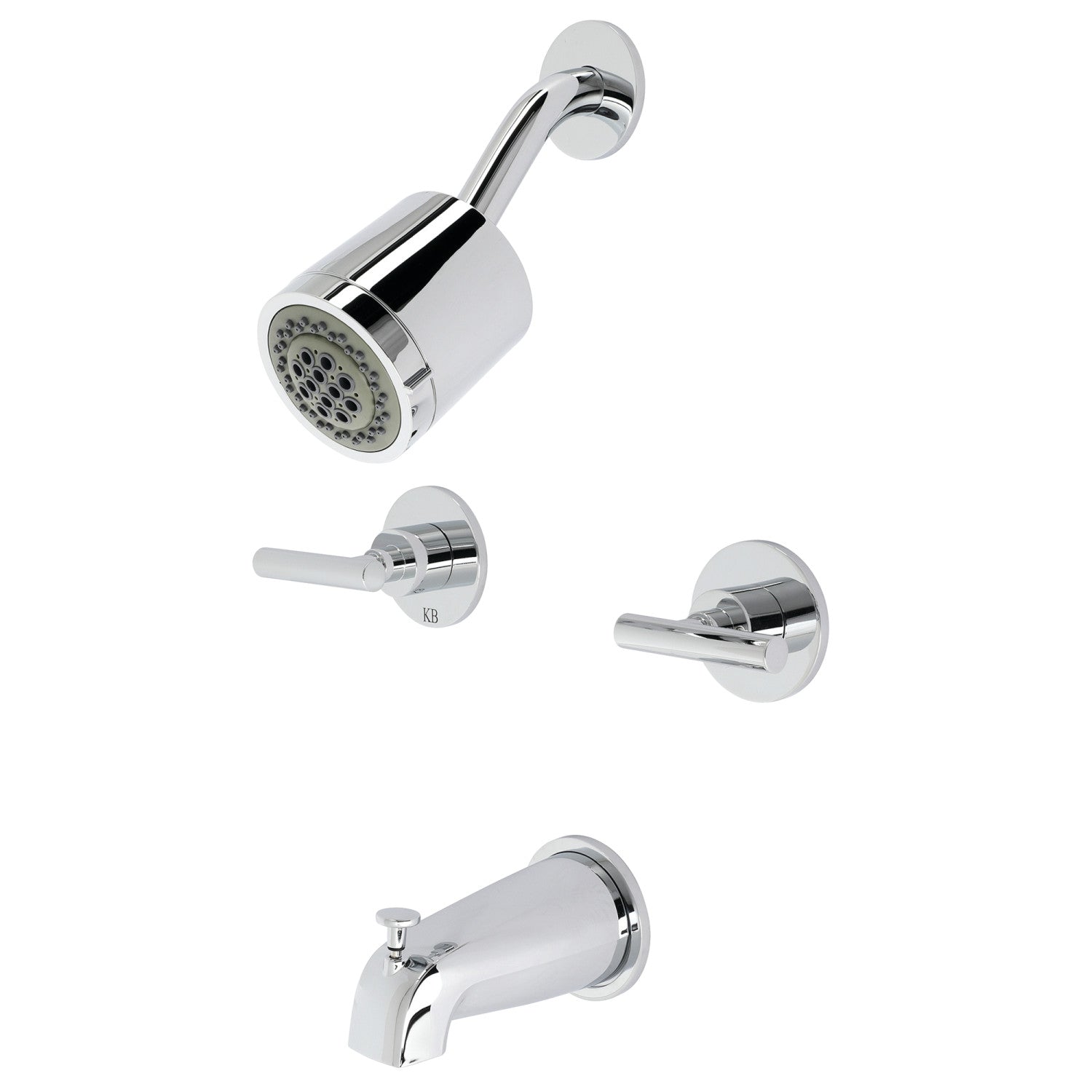 Kingston Sona KBX8141CML - Robinet de douche et baignoire à double poignée Manhattan, chrome poli