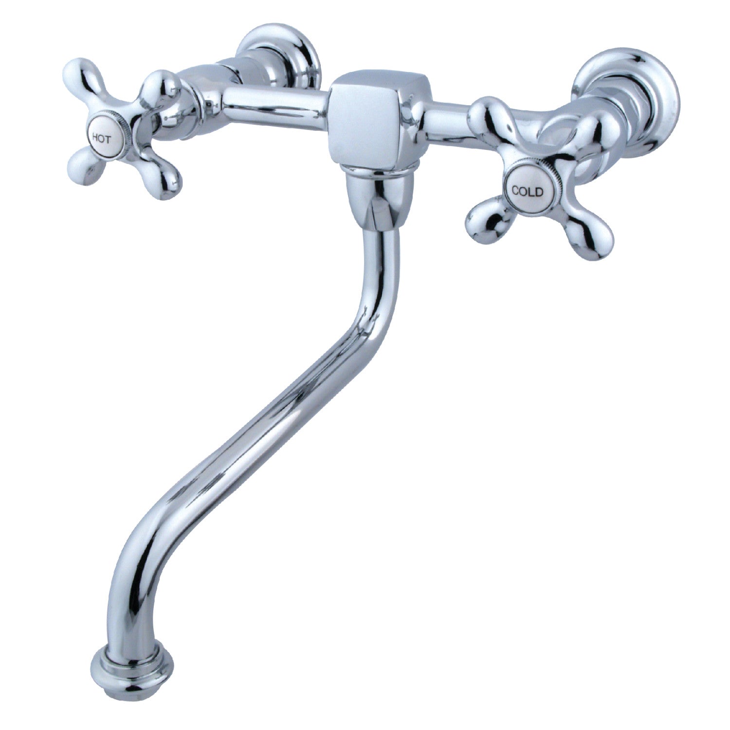 Kingston Heirloom KS1211AX - Robinet de salle de bains à double poignée Heritage 2 trous, chrome poli