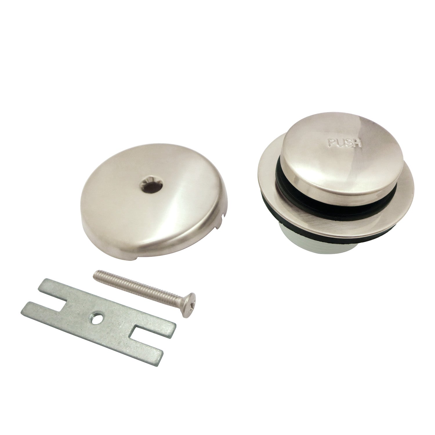 Kingston Tulare DTT5302A6 - Trimscape Zinc Alloy Alloy Toe Touch Tub Drain Conversion Kit, Polished Nickel