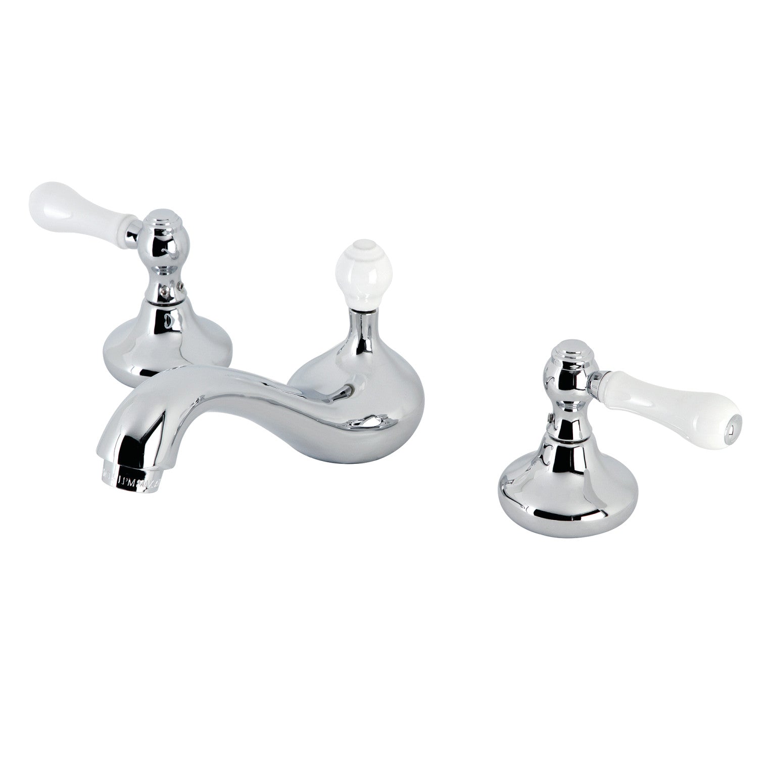 Kingston Heirloom KS941PL Robinet de salle de bain à deux poignées 3 trous avec drain à tirette ABS, chrome poli