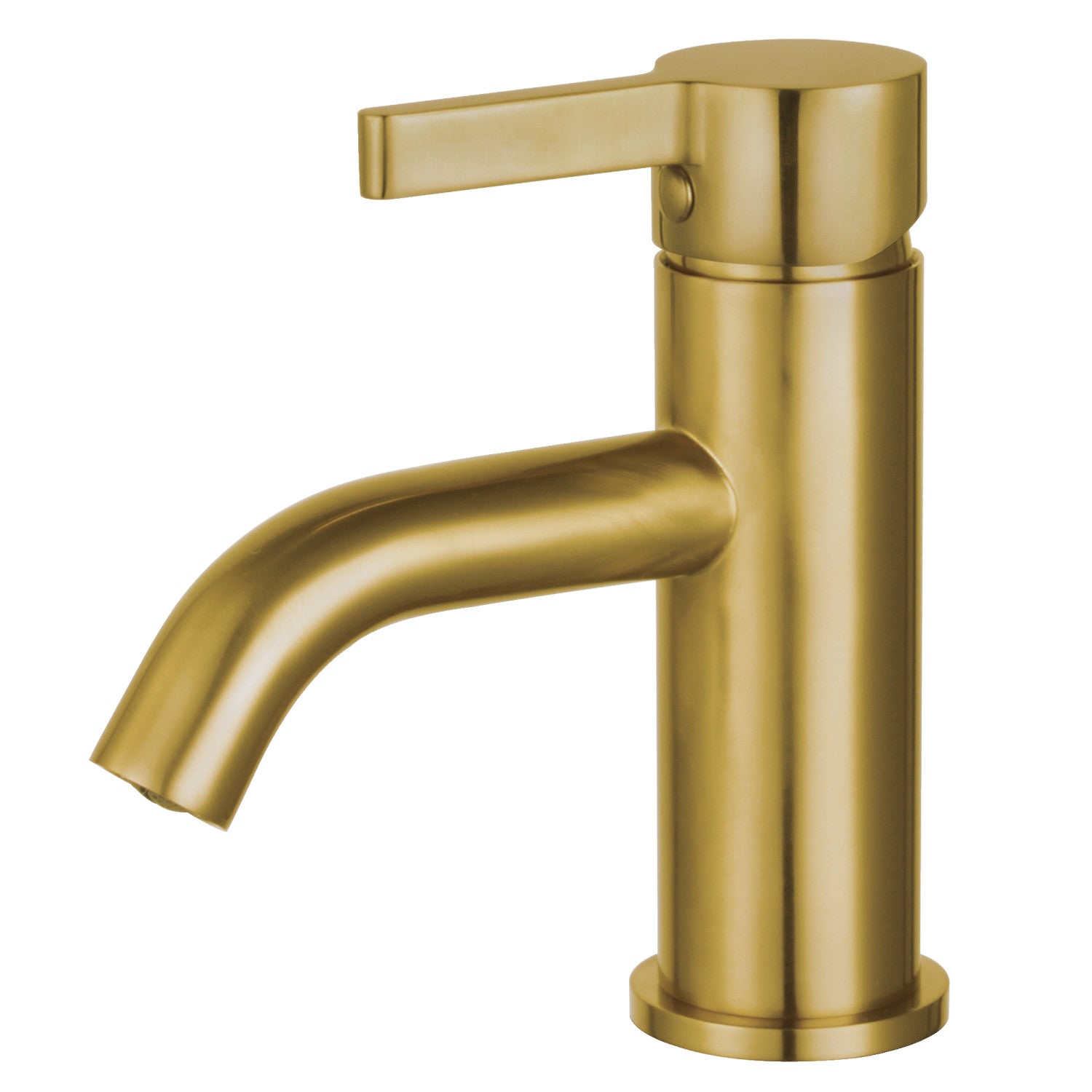 Kingston Sona LS8223CTL - Continental One-Handle 1-Hole Bathroom Faucet with Push Pop-Up Drain, Brushed Brass