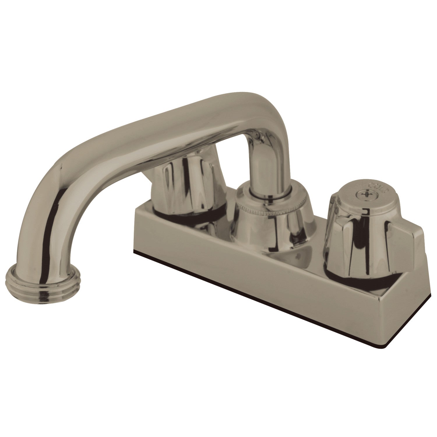 Kingston Tulare KB471SN - Robinet de lessive traditionnel à double poignée 2 trous, nickel brossé