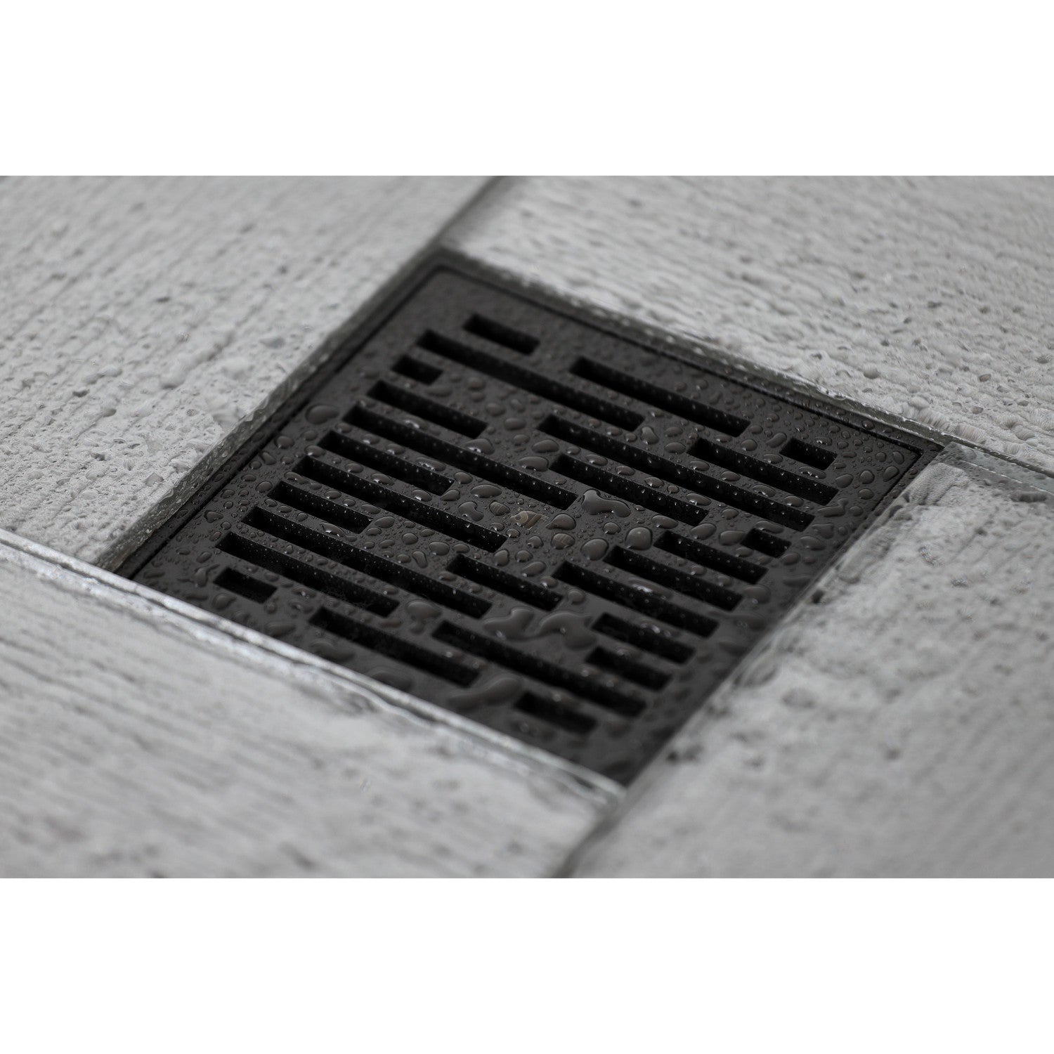 Kingston Watercourse BSF6310ORB 4-Inch Brass Square Grid Shower Drain with Hair Strainer, Oil Rubbed Bronze