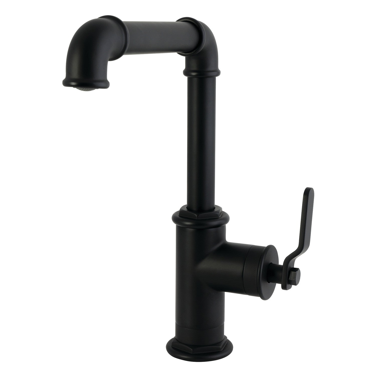 Kingston Whitaker LS6100KL Robinet de bar à une poignée 1 trou, noir mat