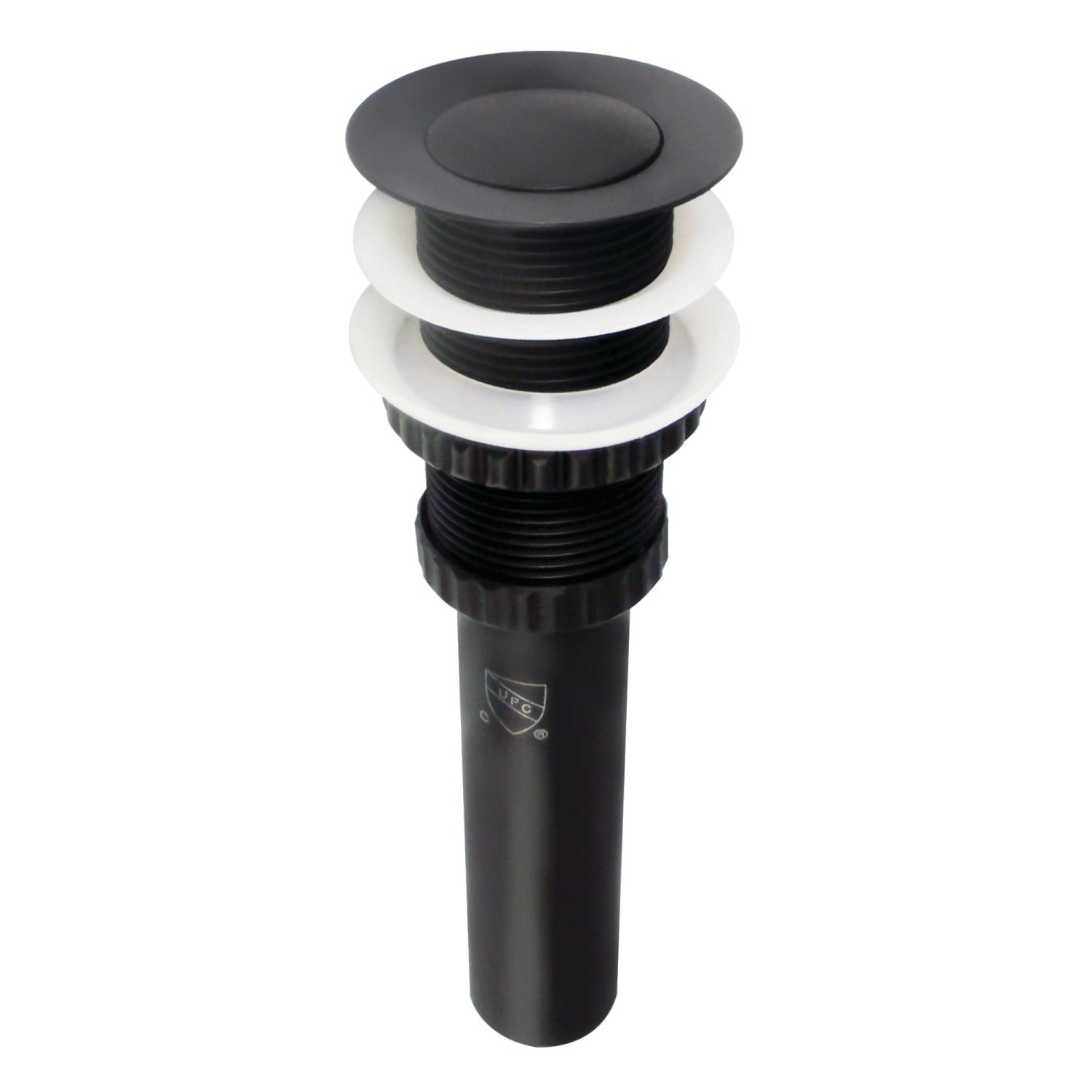 Kingston Coronet EV8410MB Brass Push Pop-Up Bathroom Sink Drain, Matte Black