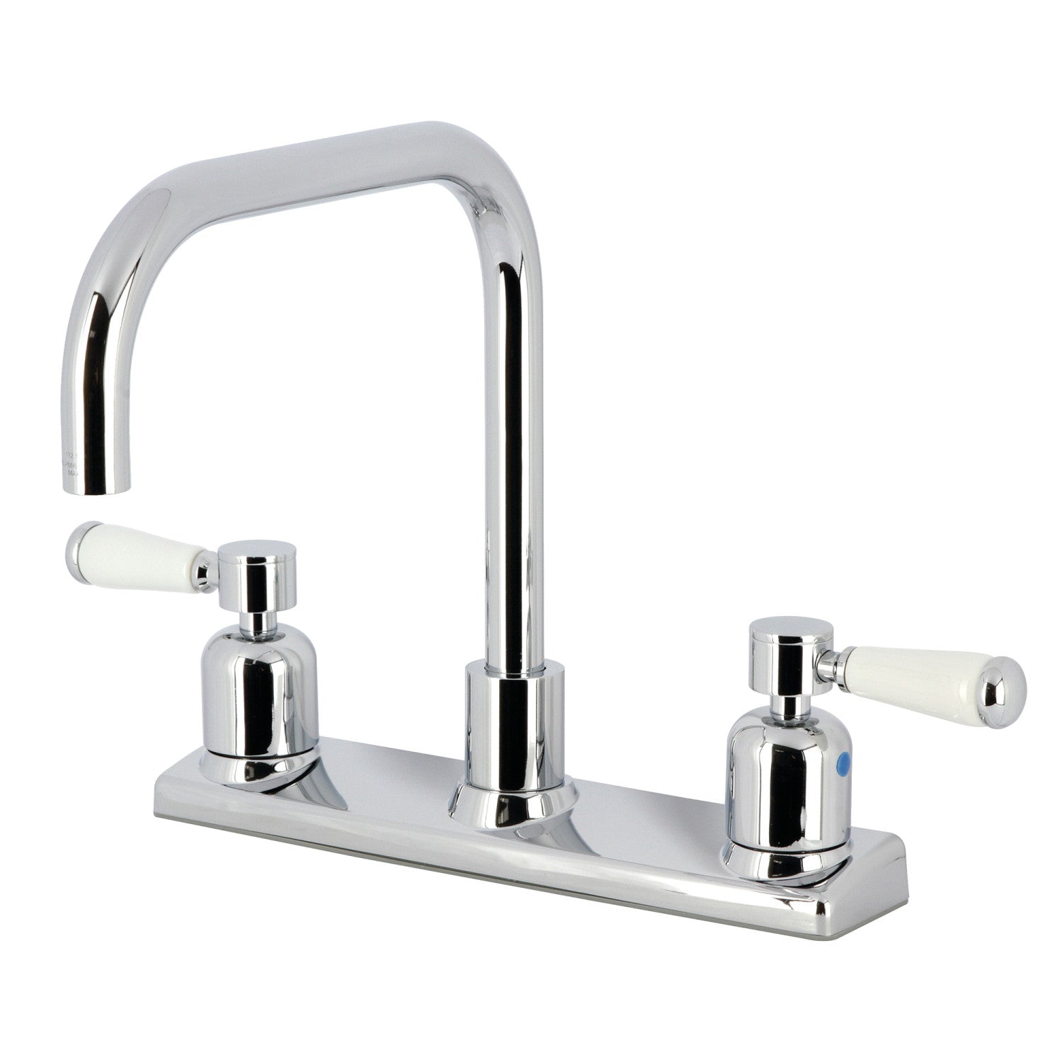 Kingston Tulare FB2141DPL - Paris Robinet de cuisine à deux poignées 2 trous 8", chrome poli