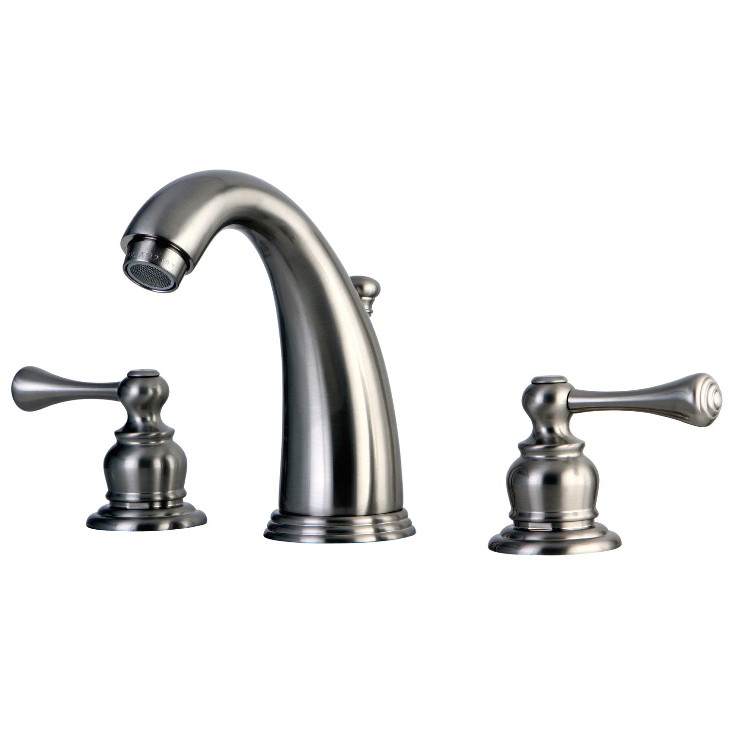 Kingston Heirloom KB988BL - Victorian à deux poignées 3 trous montage sur plage Robinet de salle de bain avec drain à tirette, Nickel brossé