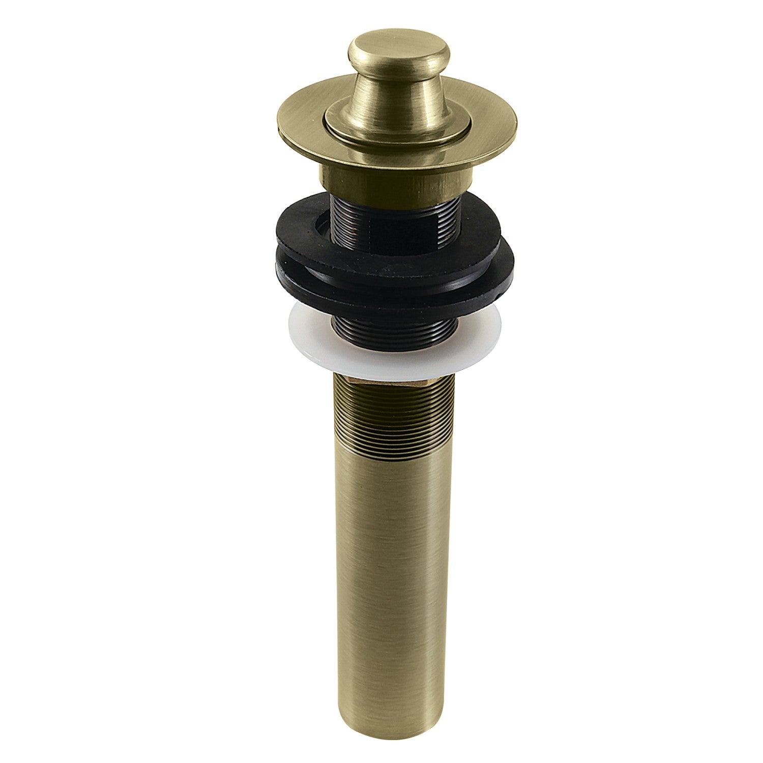 Kingston Heirloom KB3003 - Fauceture Brass Lift and Turn Bathroom Sink Drain with Overflow, 17 Gauge, Antique Brass