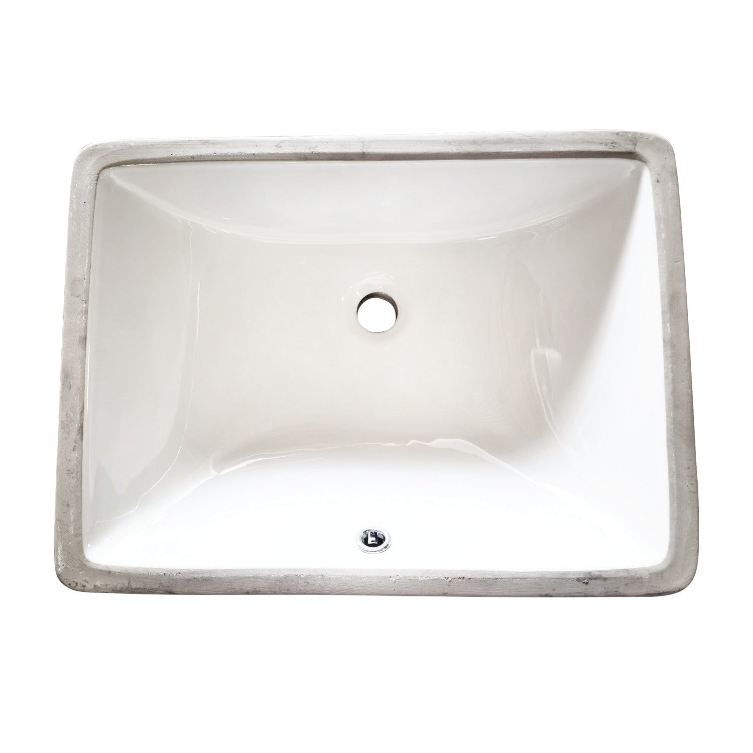 Kingston Grotto LB20157 20-Inch Ceramic Rectangular Undermount Bathroom Sink, White