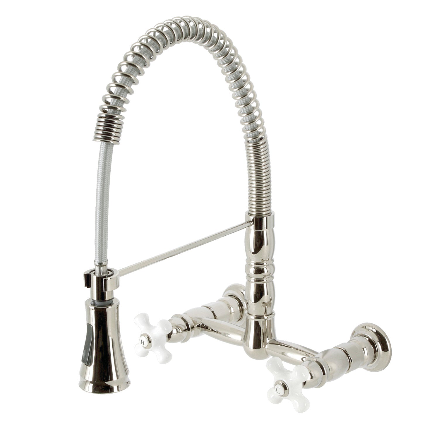 Kingston Tulare GS1246PX - Robinet de cuisine à double poignée Heritage 2 trous