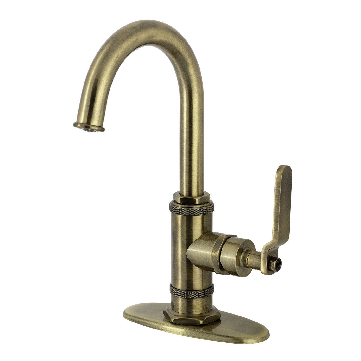 Kingston Sona KSD8503KL - Robinet de bar à une poignée Whitaker 1 trou, laiton antique