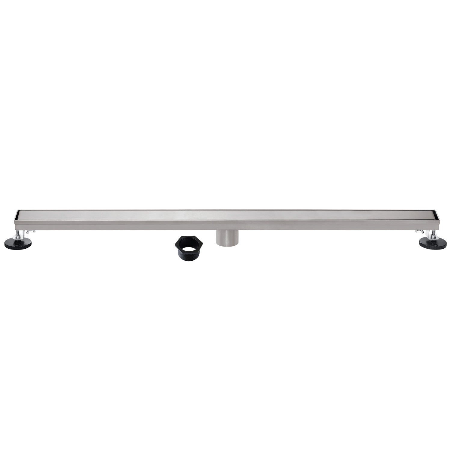 Kingston Watercourse BSF6028 60-Inch Stainless Steel Linear Shower Drain with Reversible Tile Insert and Flat Grate, Brushed Nickel