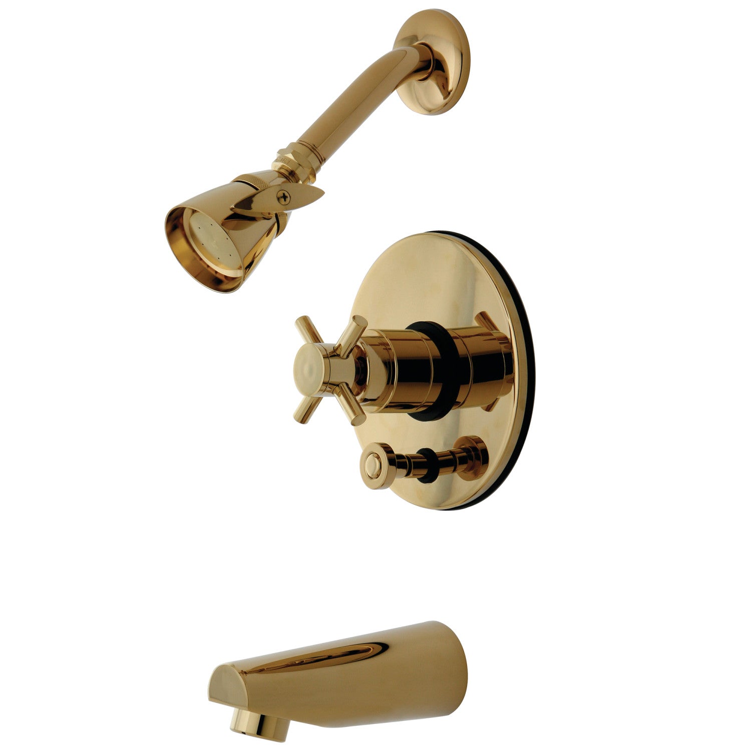 Kingston Concord KB86920DX Robinet de baignoire et de douche à pression équilibrée à une poignée, laiton poli