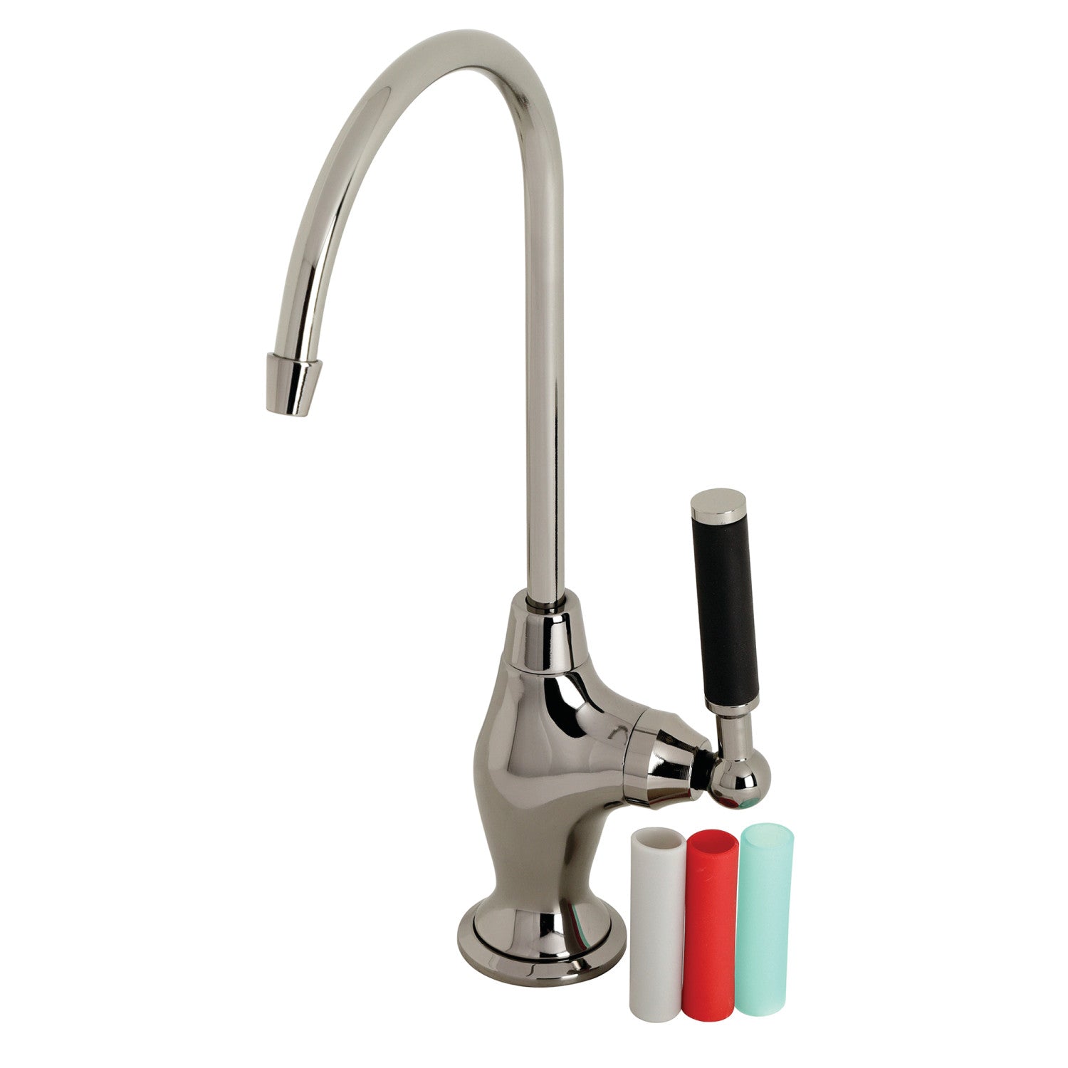 Kingston Water Robinet de filtration d'eau à une poignée Onyx NS3190DKL 1 trou, acier inoxydable noir