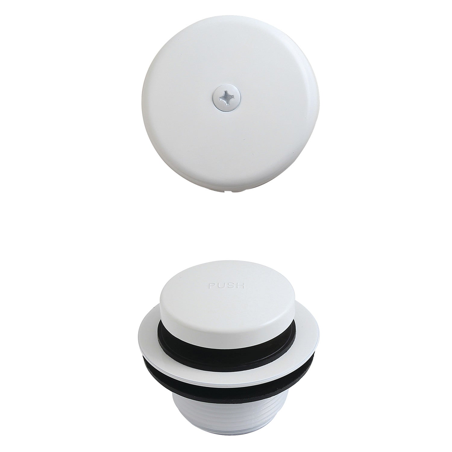 Kingston Tulare DTT5302AWH - Trimscape Zinc Alloy Alloy Toe Touch Tub Drain Conversion Kit, White