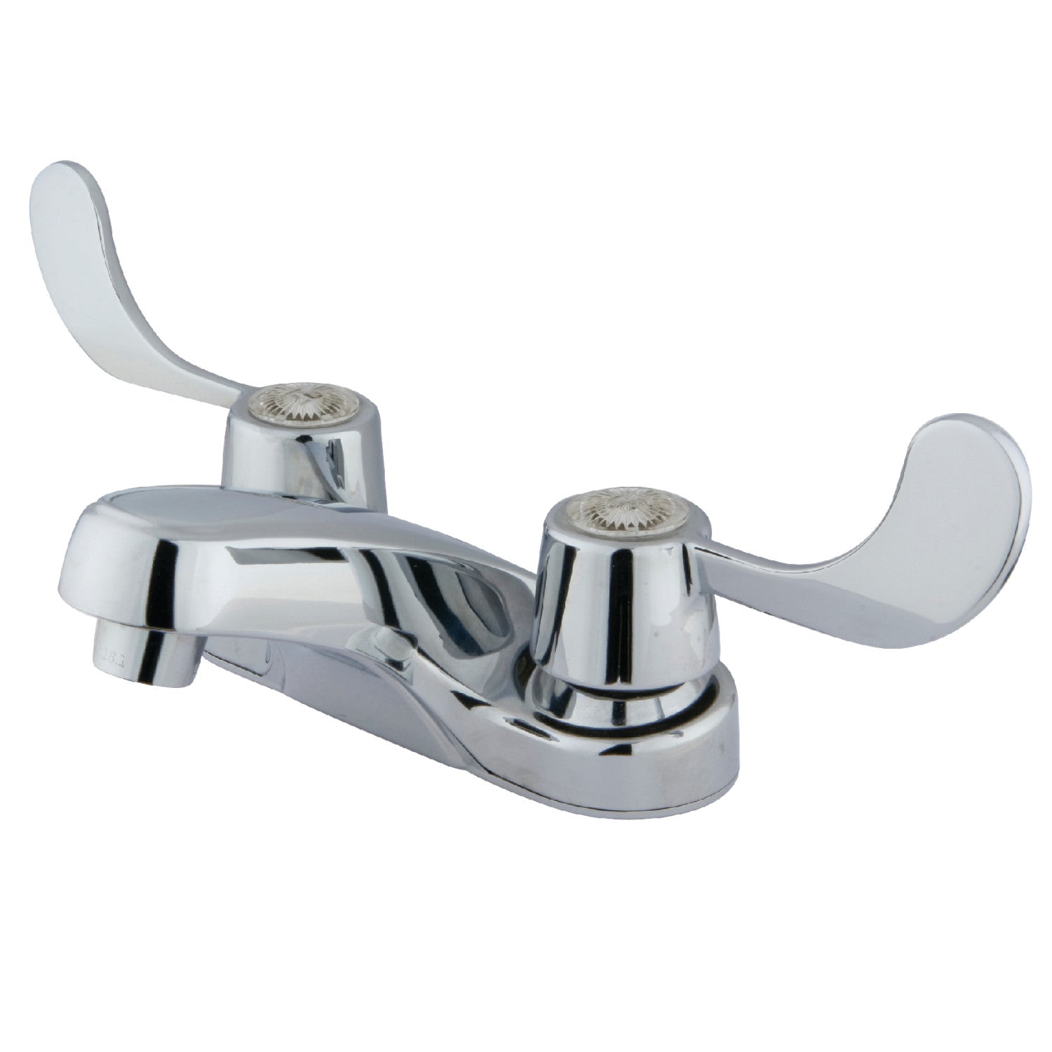 Kingston Tulare KB181LP - Vista Double-Handle 3-Hole Deck Mount 4-Inch Centerset Bathroom Faucet, Polished Chrome
