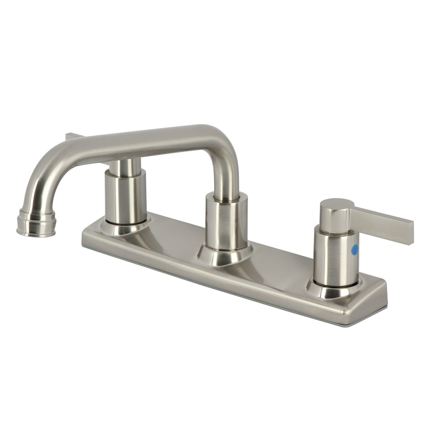 Kingston Sona FB2138NDL - NuvoFusion Two-Handle 2-Hole 8" Centerset Kitchen Faucet, Brushed Nickel