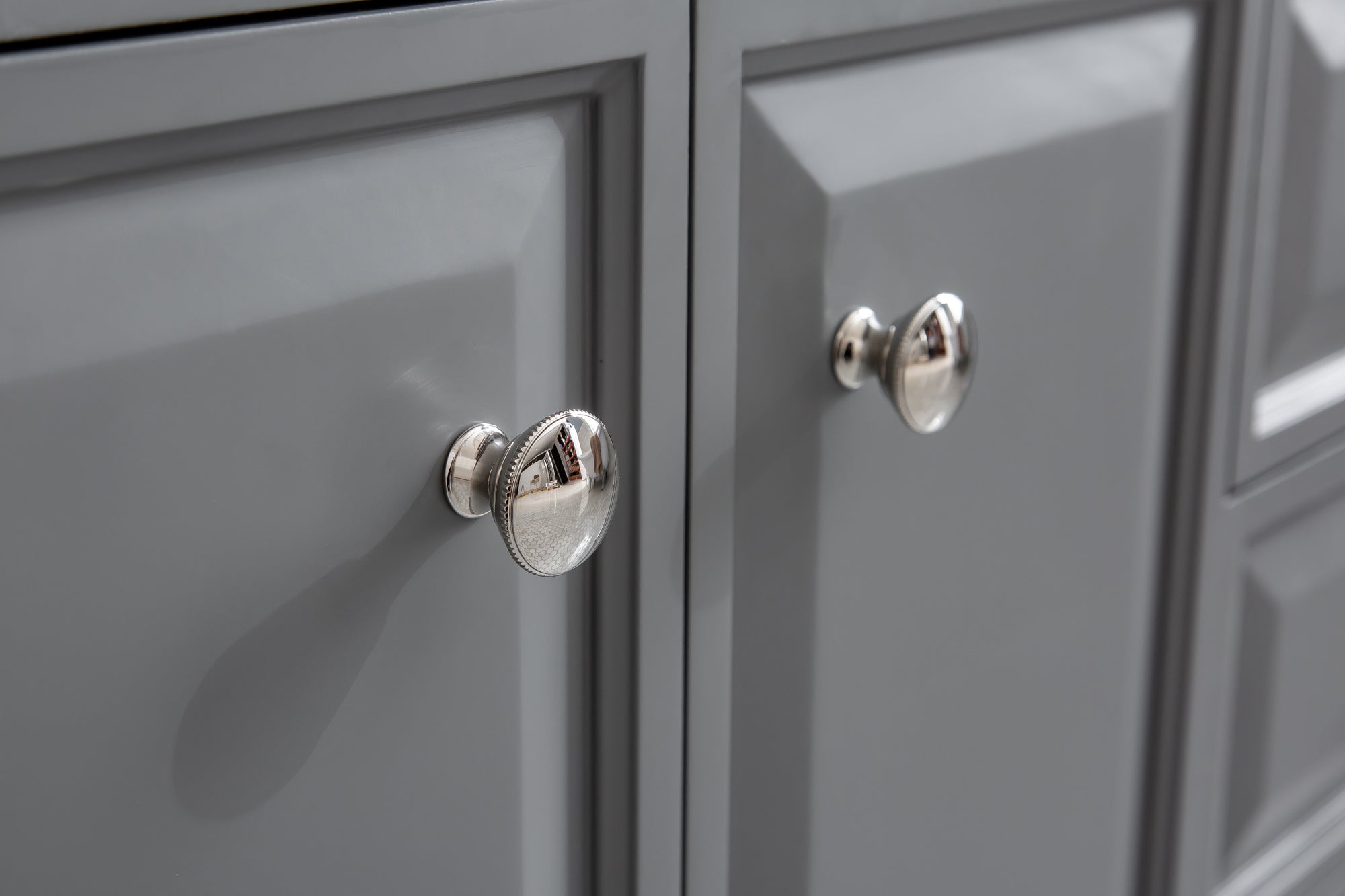 Kingston Luxe PA72QZ05CG - 72 in. x 22 in. Bathroom Vanity Quartz Top and White Basin, Cashmere Grey