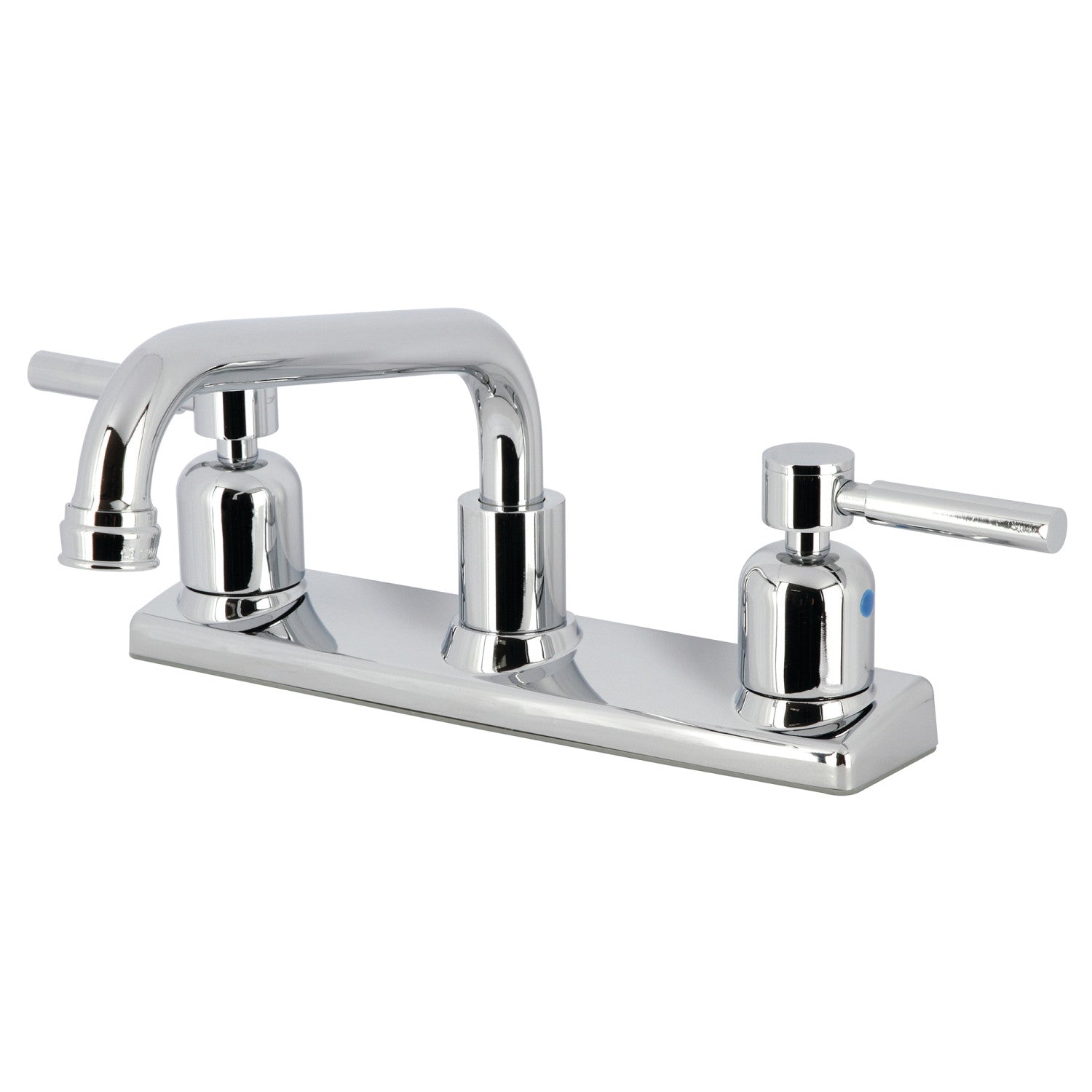 Kingston Sona FB2131DL - Robinet de cuisine central à deux poignées Concord 2 trous 8, chrome poli