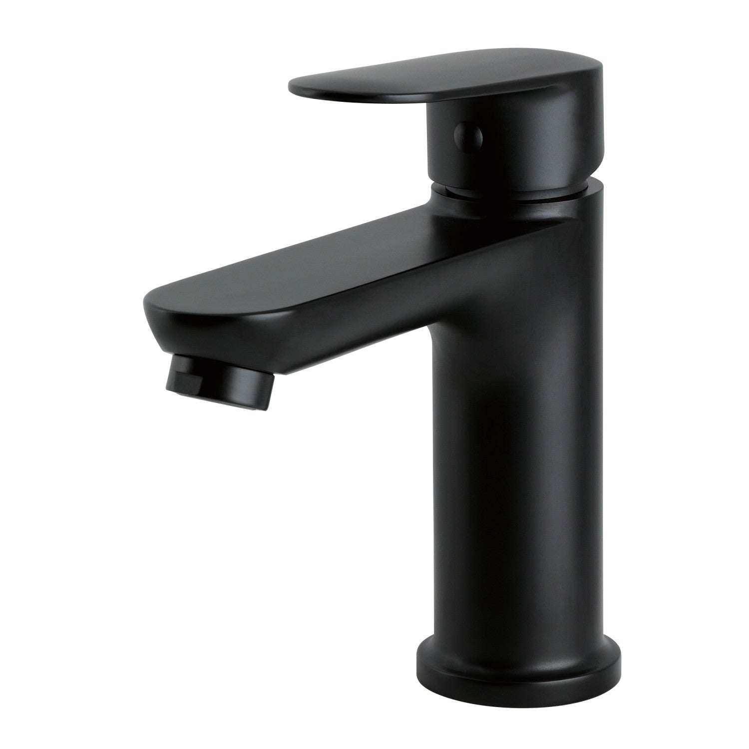Kingston LSC4100VL Robinet de salle de bains à une poignée et à un trou avec push à tirette, noir mat