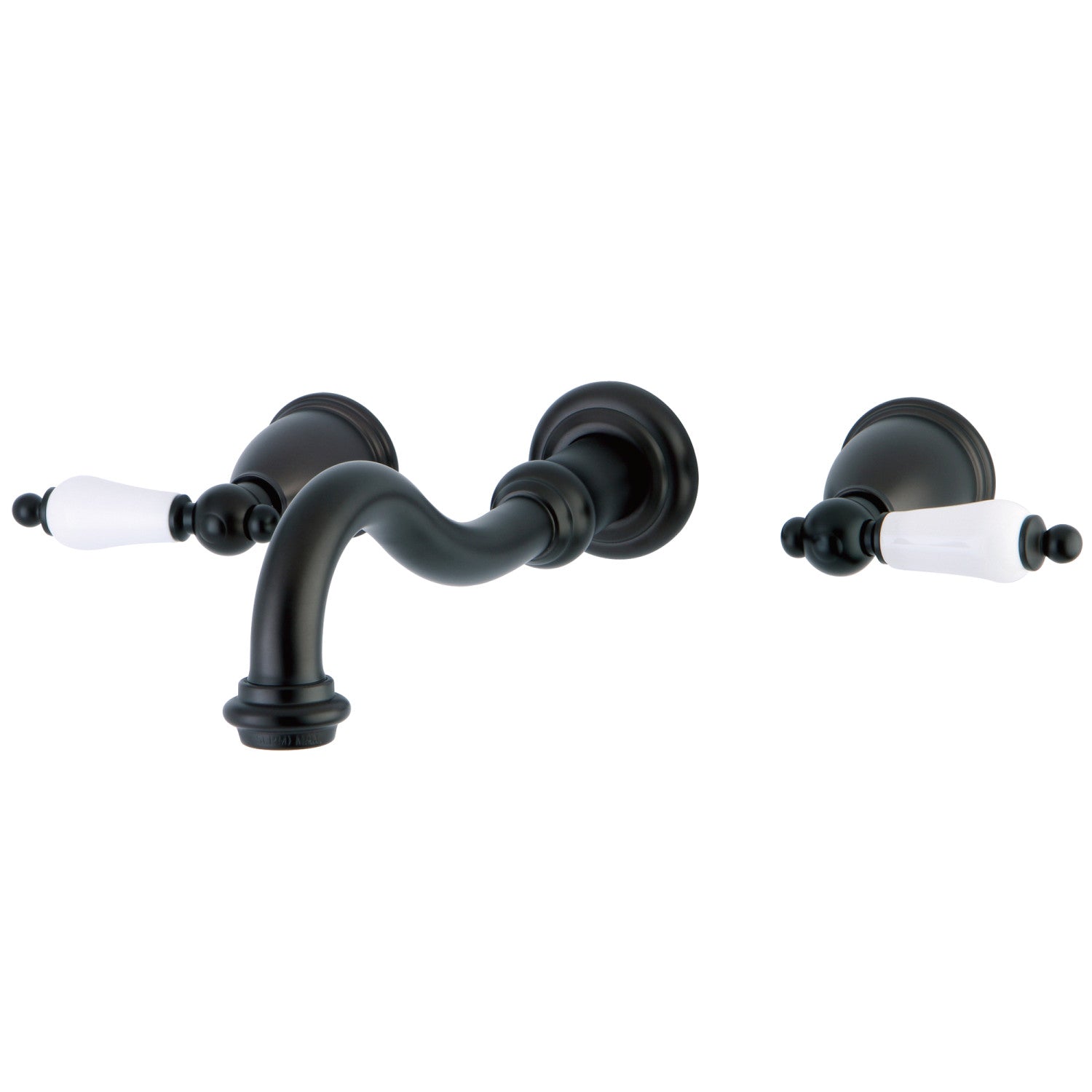 Kingston Heirloom KS3125PL - Robinet de salle de bains mural double poignée vintage 3 trous, bronze frotté à l'huile