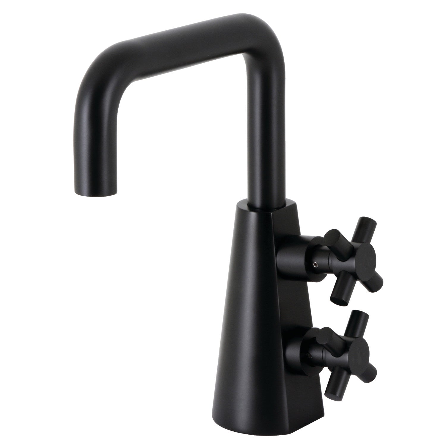 Kingston Sona KS2260DX - Robinet de salle de bain à deux poignées Constantine 1 trou avec bonde à tirette, noir mat
