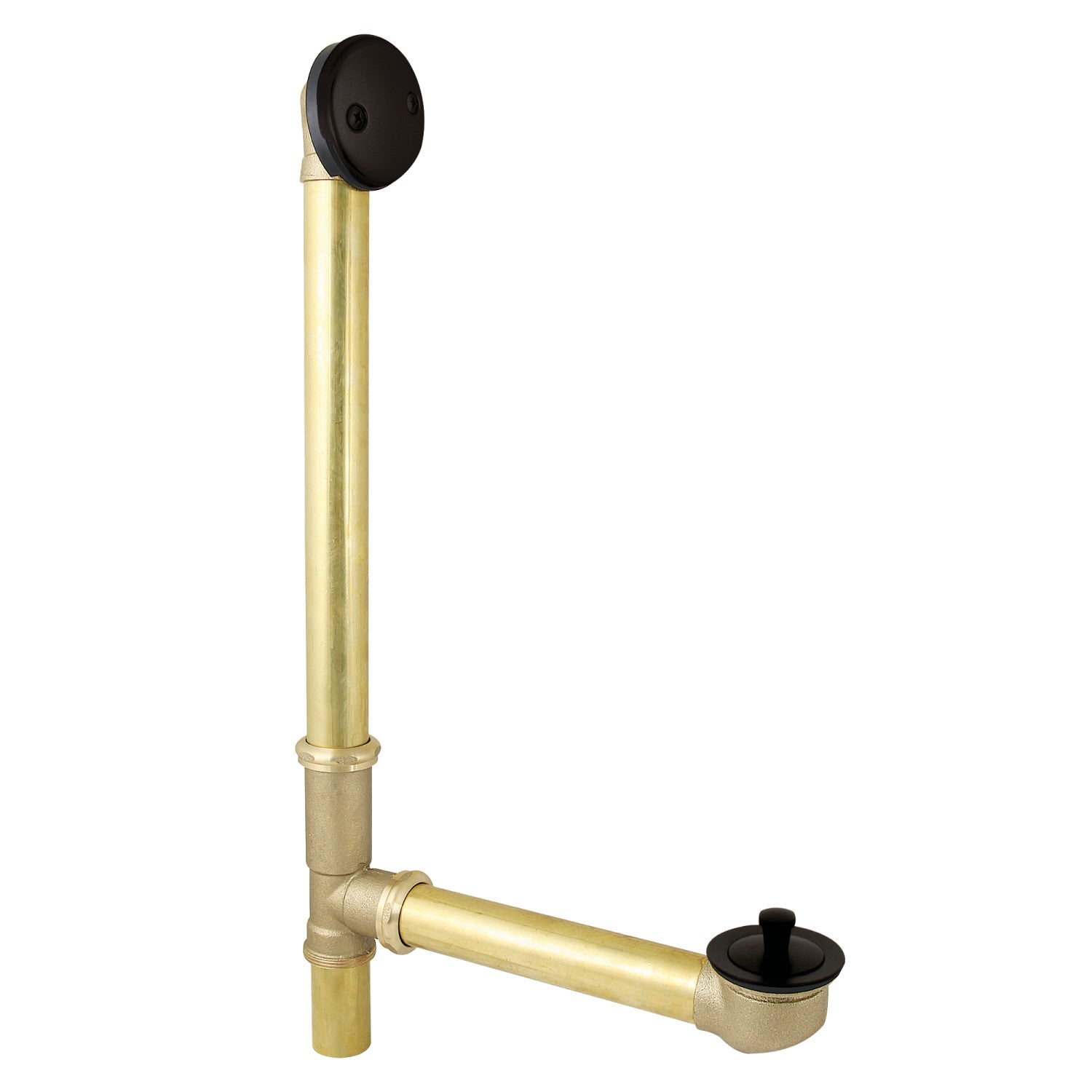 Kingston Heirloom DLL3180MB - Made To Match 23-Inch Brass Lift and Turn Tub Waste and Overflow, Matte Black