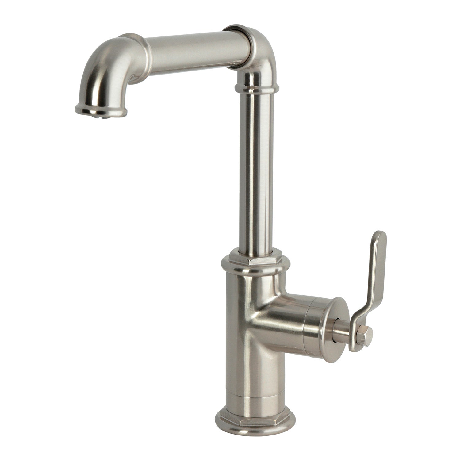Kingston Whitaker LS6208KL Robinet de cuisine à une poignée 1 trou, Nickel brossé
