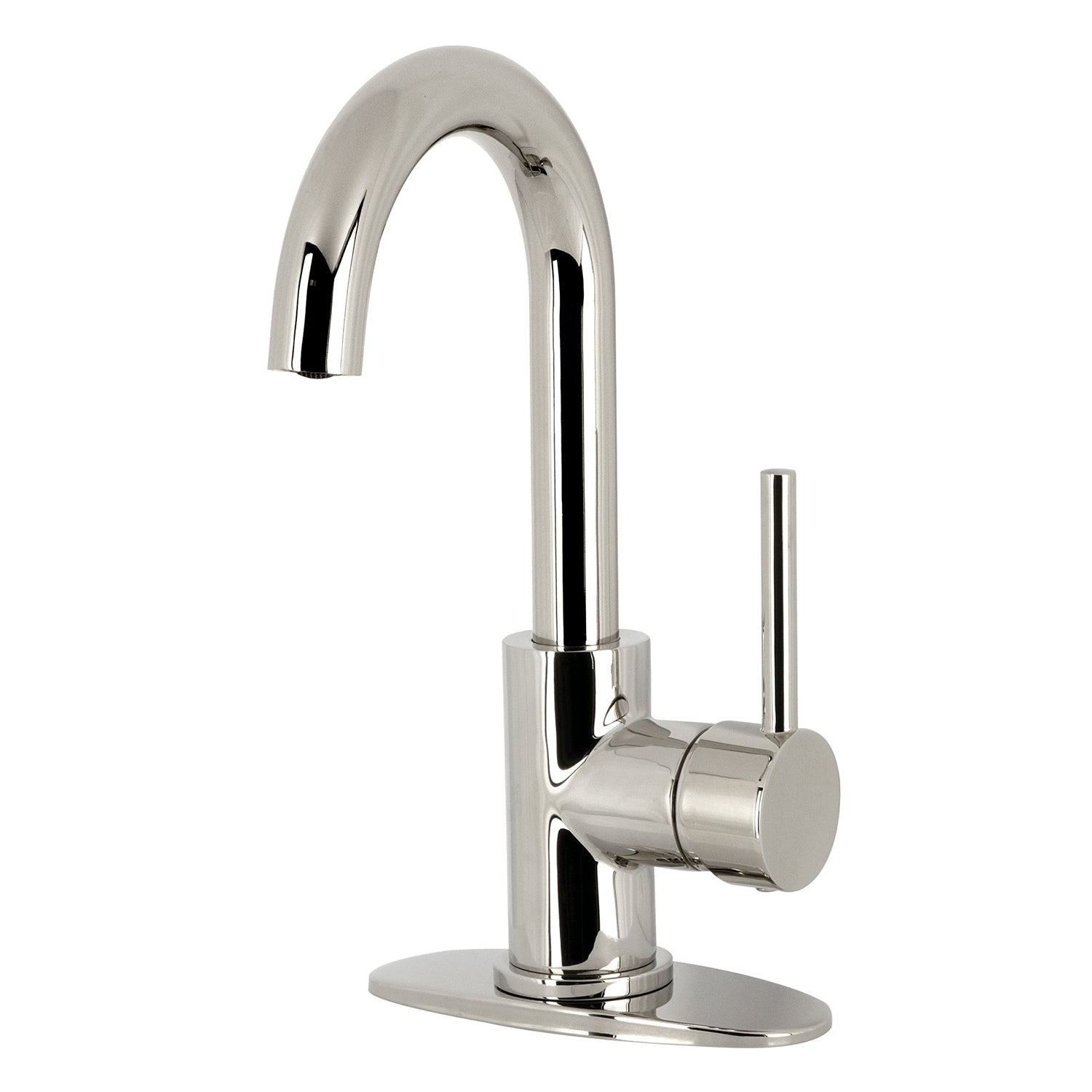 Kingston Sona LS853DLPN - Robinet de barre de montage de plate-forme à une poignée Concord 1 trou, nickel poli
