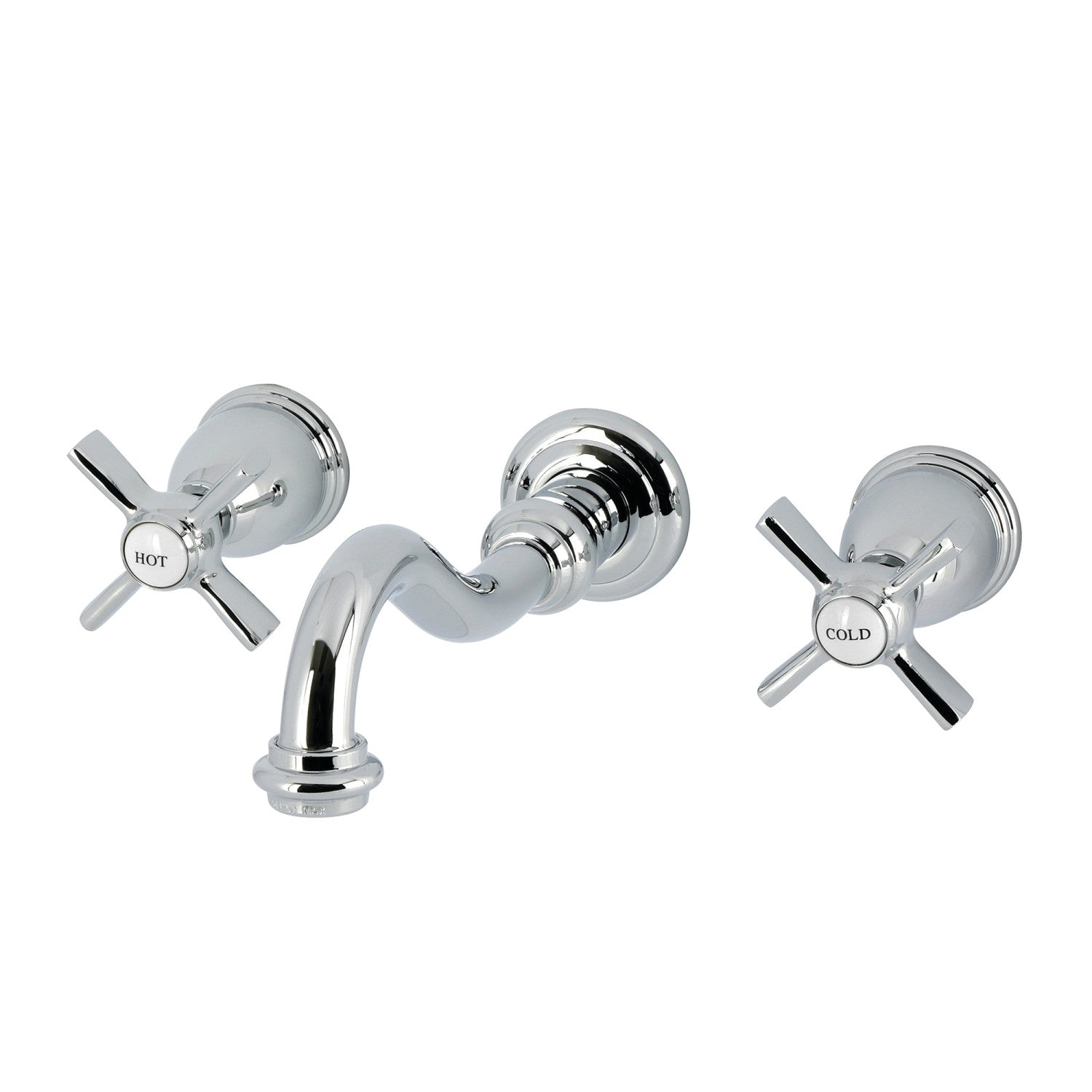Kingston Heirloom KS3121ZX - Robinet de salle de bains à double poignée Millennium 3 trous, chrome poli