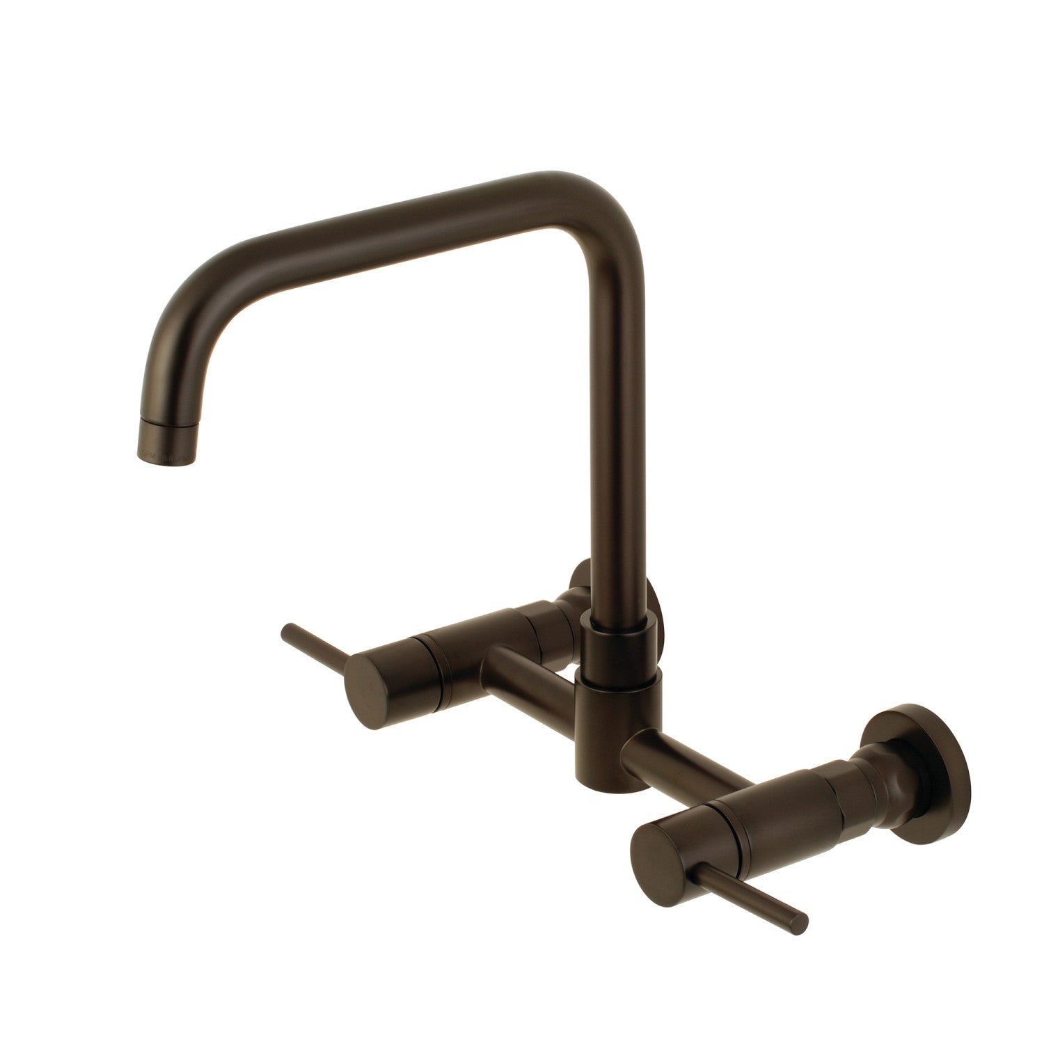 Kingston Sona KS8165DL - Robinet de cuisine à deux poignées Concord 2 trous Wall Mount Bridge, bronze frotté à l'huile